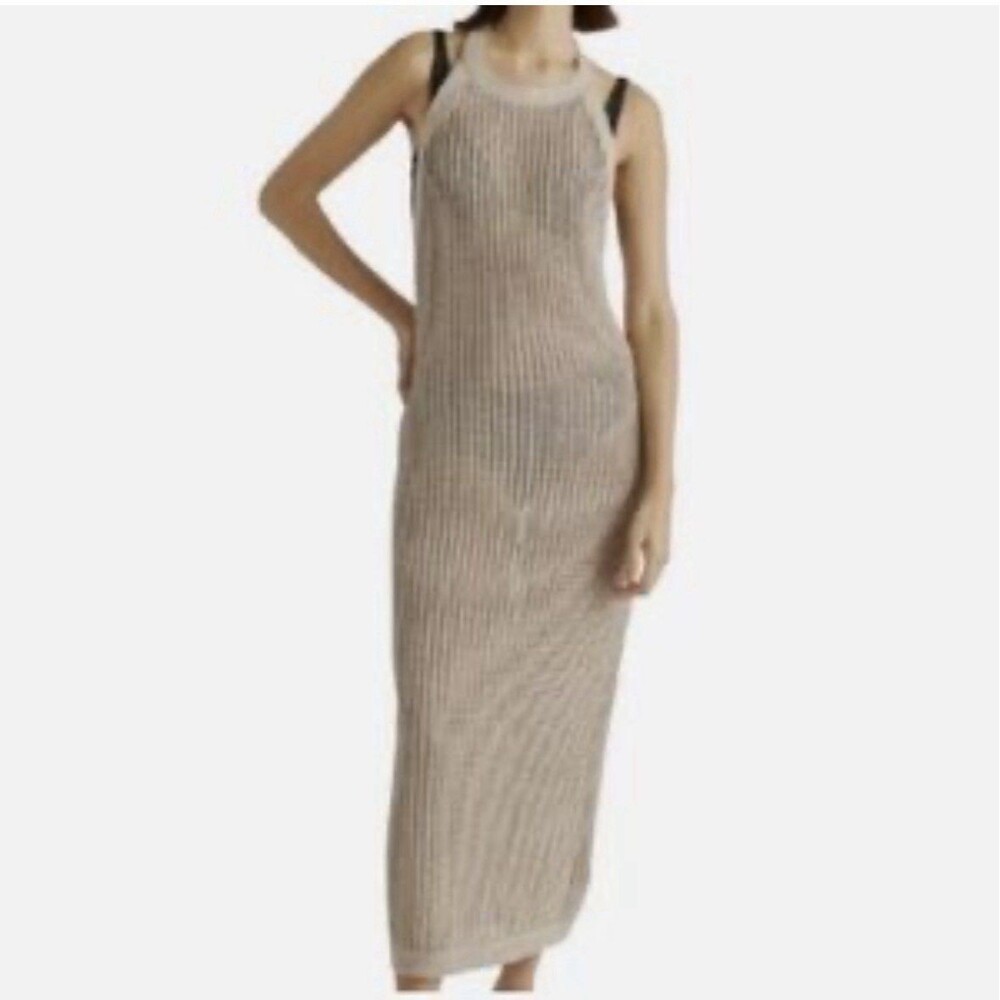 Tahari Crochet Knit Maxi Dress Swim Cover Up